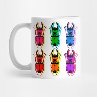 stag beetle colorful popart Mug